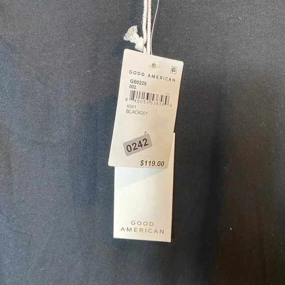 NWT Good American Ruched Side Turtleneck Bodysuit Long Sleeve Black Plus 4XL - Picture 5 of 7